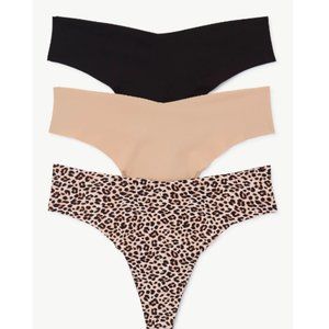 Animal Print Leopard Thong Soft No Show Underwear Plus Size Cooling Sexy Panties